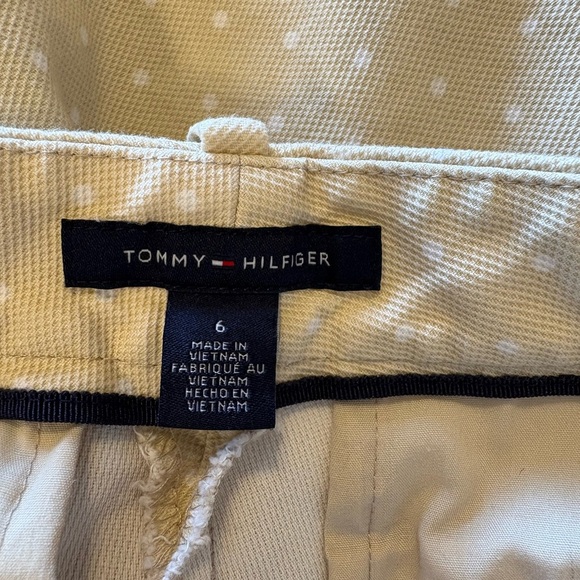 Tommy Hilfiger tan white polka dots pants size 6 - Picture 6 of 8